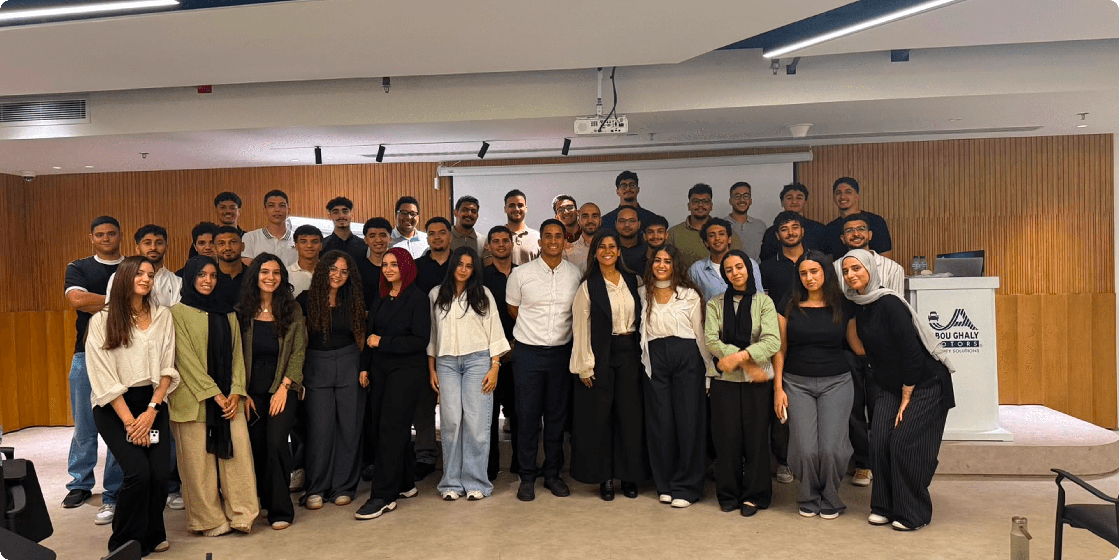 Students participating in Abou Ghaly Motors programs